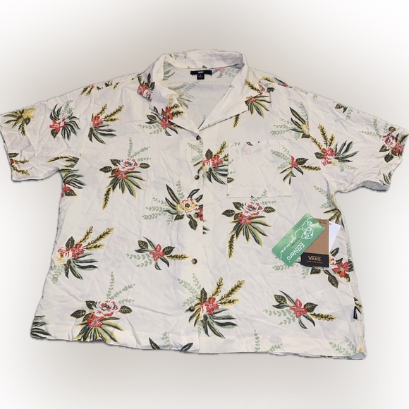 Vans Tops - NWT Vans Women’s Hawaiian Floral Shirt, L